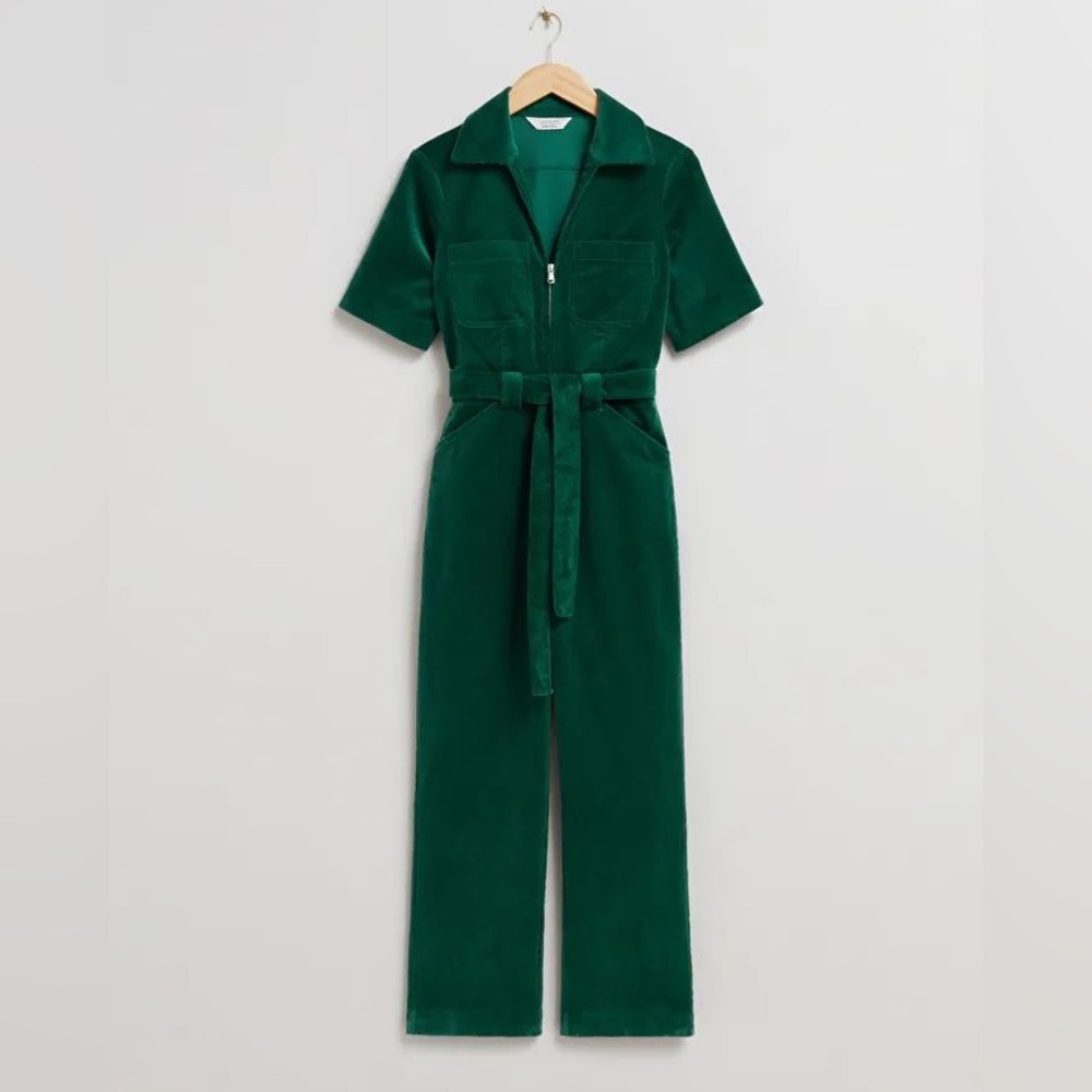 & other stories green jumpsuit NWT